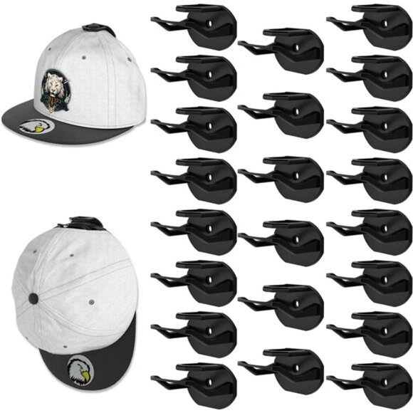 22 Pack Adhesive Hat Hooks for Wall, Super Strong Hat Rack for Baseball Caps - Picture 1 of 14